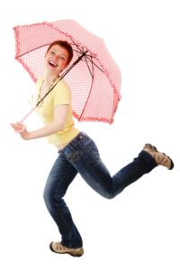 Dancing with umbrella